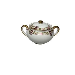 Noritake Vtg Japan 13674 pattern Regina sugar bowl with lid  #M-1829